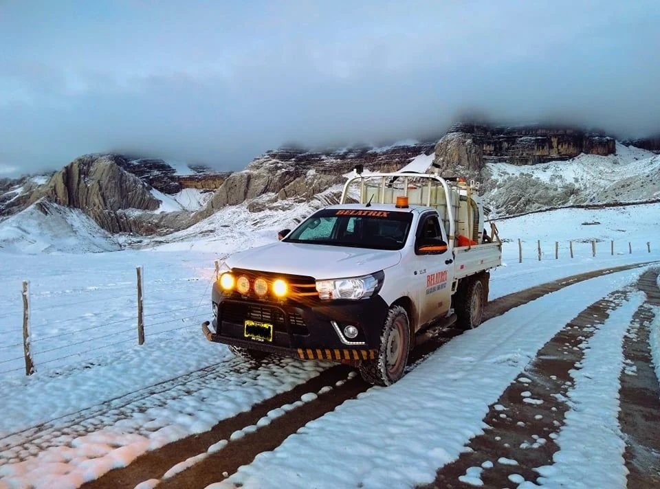 Unidad de Belatrix operando en una zona andina nevada